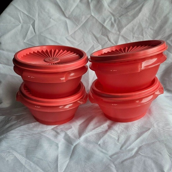 Tupperware Other - Tupperware Servalier Bowls 10 oz. Set of 4 in Watermelon color